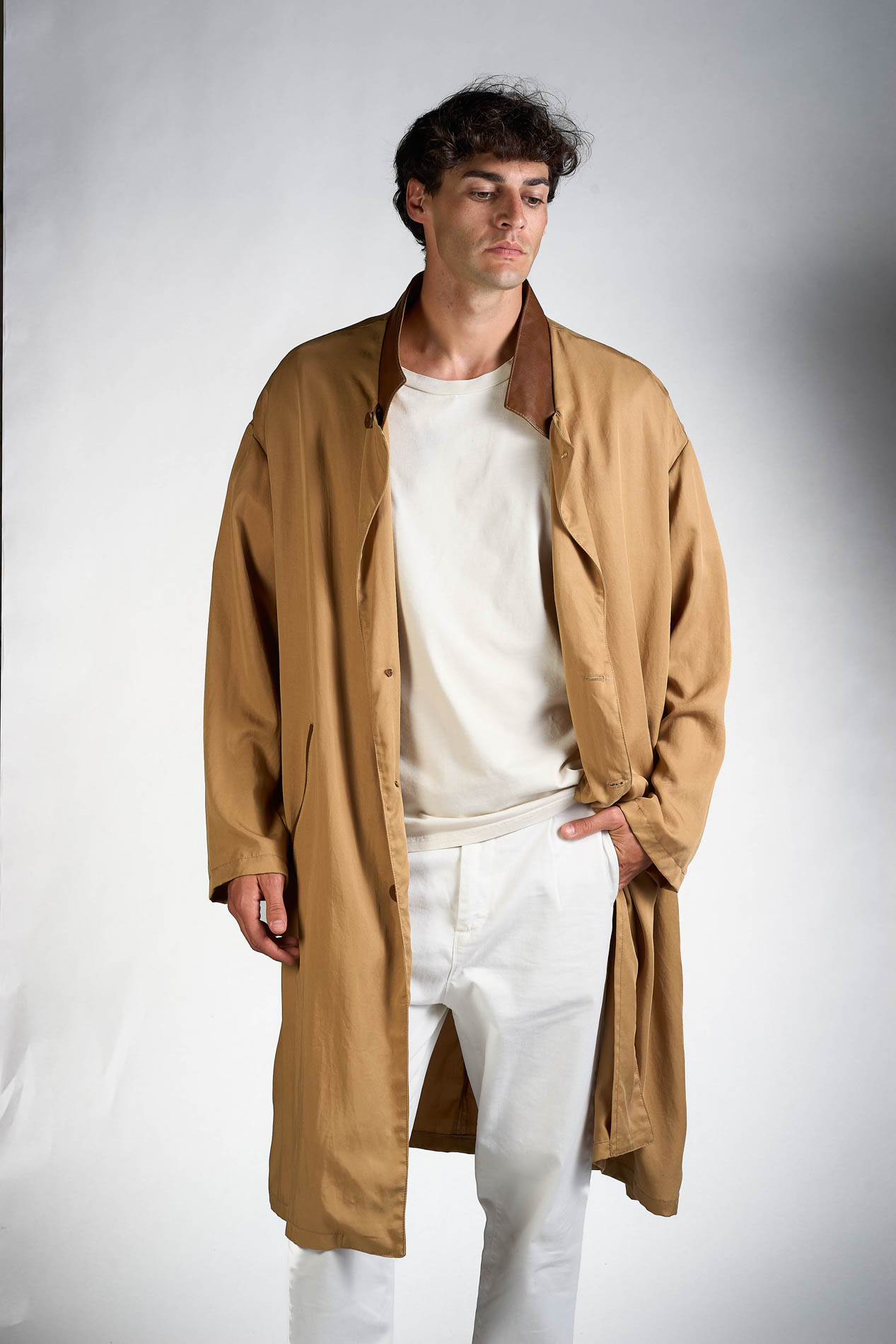 DANIELE BASTA LEATHER AND SILVER JACKET